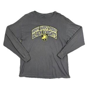 Army West Point Black‎ Knights Long Sleeve Gray T-Shirt Mens Size Large